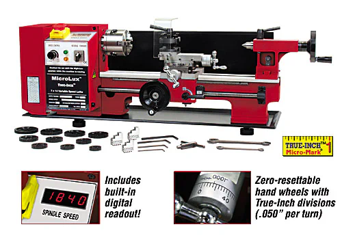 MICROLUX 7x14 HIGH-PRECISION HEAVY-DUTY LATHE