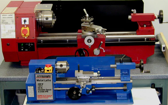 C6 shown with 7x12 mini-lathe