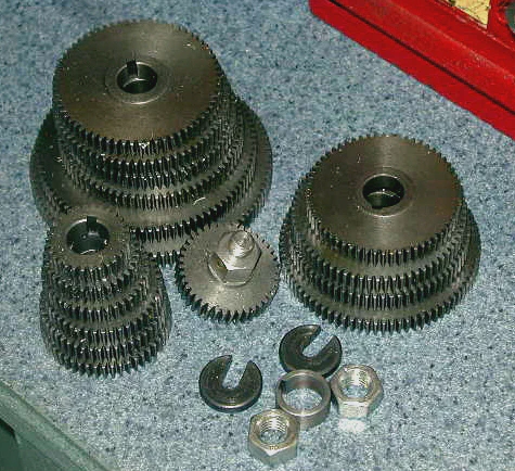 Drive train gears and retaining components