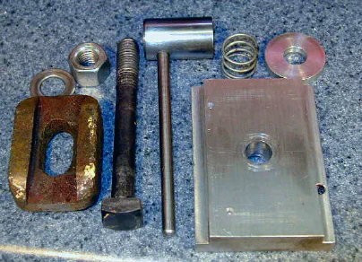 Original and new tailstock lock